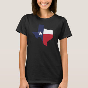 Texas Flag Map Women's Black T-Shirt