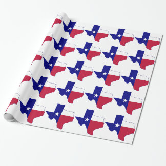 Texas Flag Map Wrapping Paper
