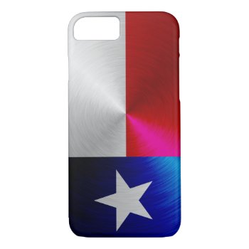 Texas Flag; Metal-look Iphone 7 Case by FlagWare at Zazzle
