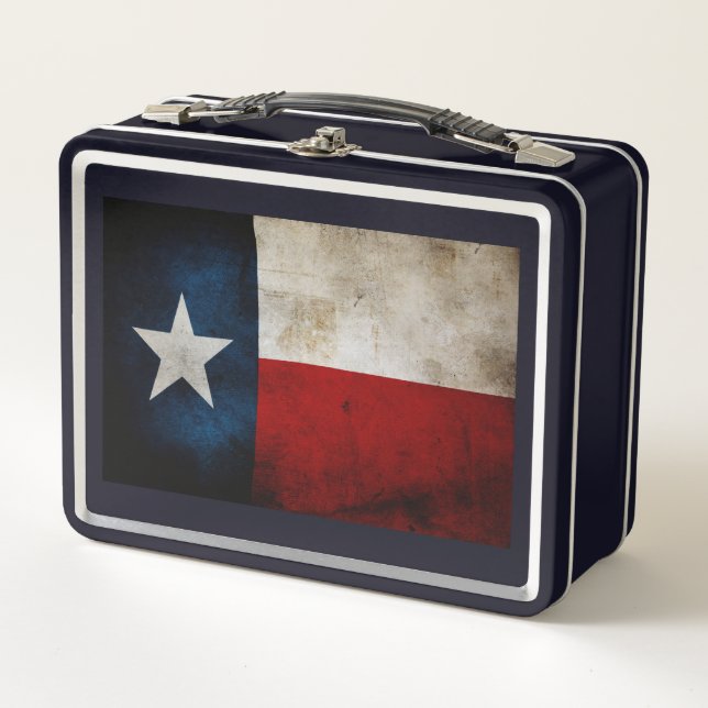 Texas Flag Metal Lunch Box (Front)