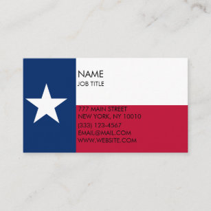 Texas Flag Modern Business Card