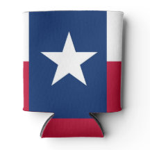 Texas Flag Name Can Cooler