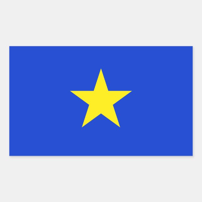 Texas, Flag of Texas (1836–1839) Rectangular Sticker (Front)