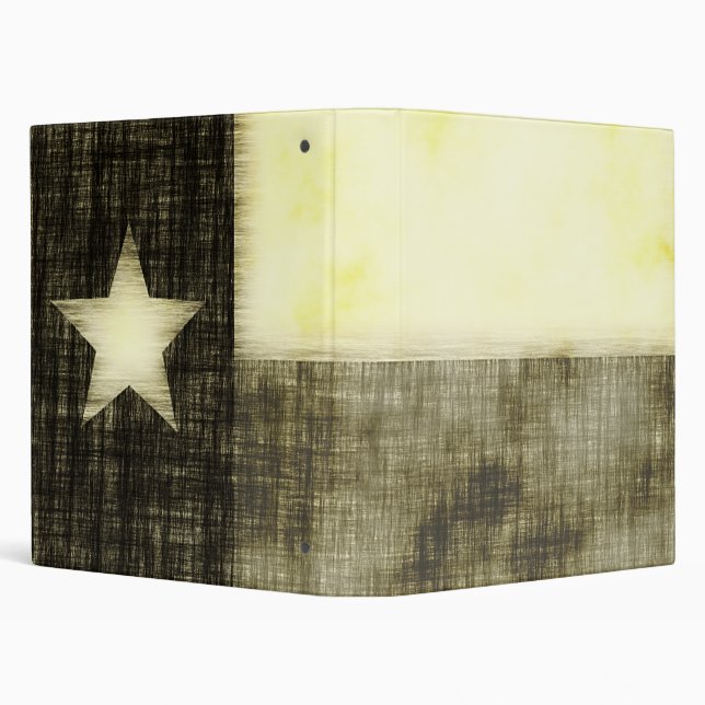 TEXAS FLAG OLD DRAWING 3 RING BINDER (Background)