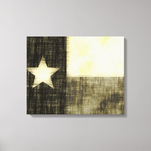 TEXAS FLAG OLD DRAWING CANVAS PRINT