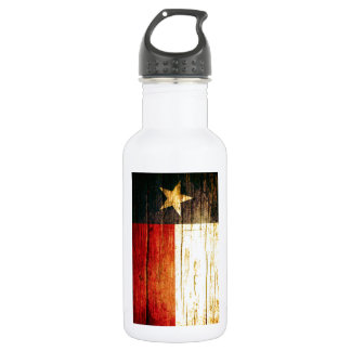 Texas Flag Old Wood Stainless Steel Water Bottle