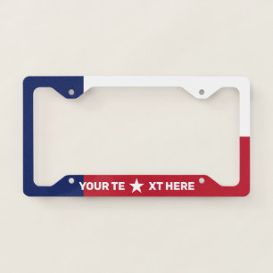 Texas Flag Personalized License Plate Frame