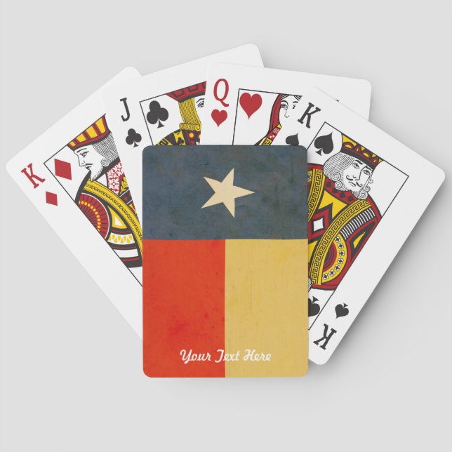 Texas Flag Personalized Poker Cards (Back)