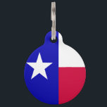 Texas Flag Pet Name Tag<br><div class="desc">Official flag of the State of Texas.</div>