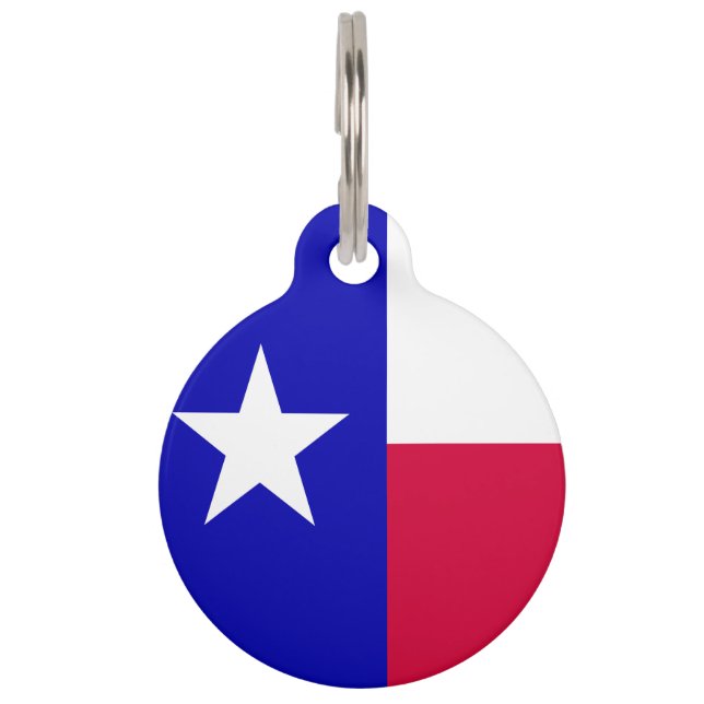 Texas Flag Pet Name Tag (Front)