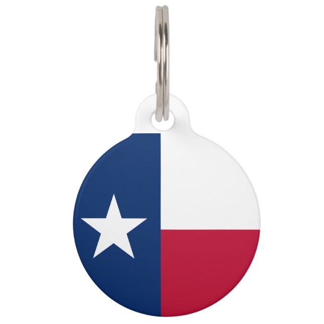 Texas flag pet name tag (Front)