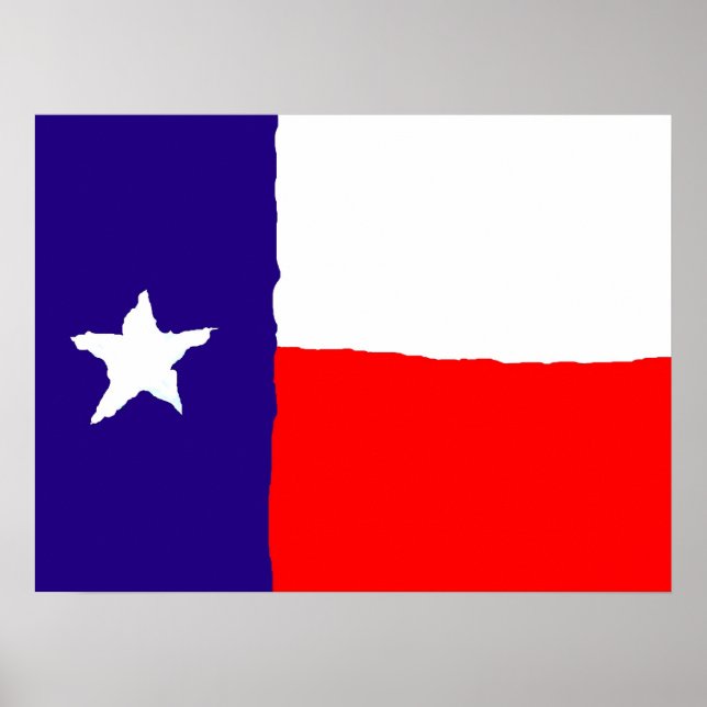 Texas Flag Pop Art Poster - American States Prints (Front)