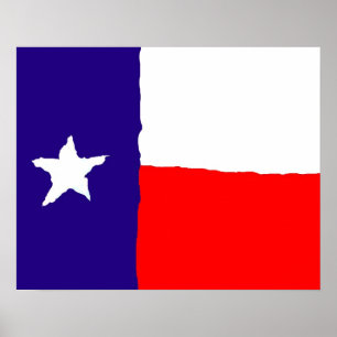 Texas Flag Pop Art Poster - American States Prints