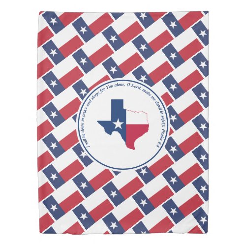 TEXAS FLAG  PSALM 48 Scripture Customized Duvet Cover