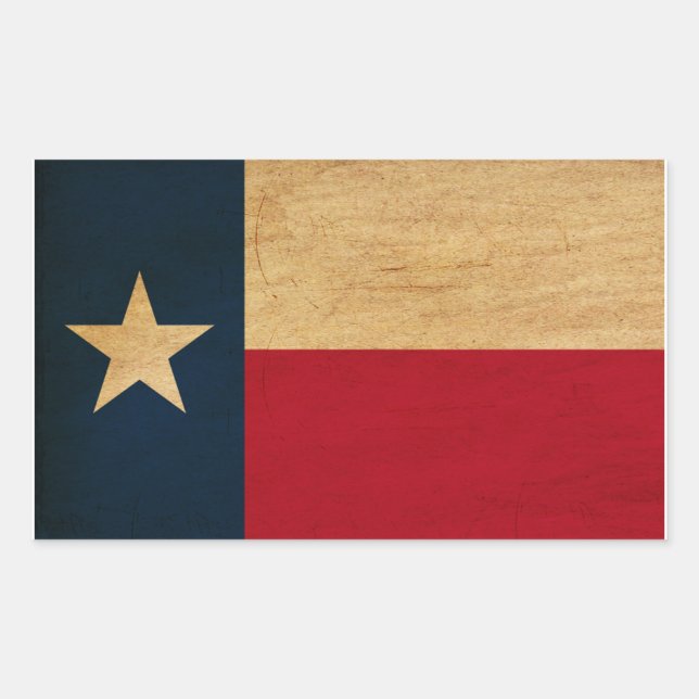 Texas Flag Rectangular Sticker (Front)