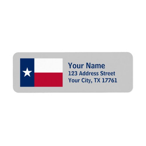 Texas Flag Return Address Labels