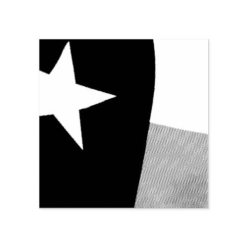 Texas Flag Rubber Stamp