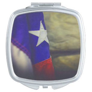 Texas Flag Rustic Lone Star State USA Compact Mirror