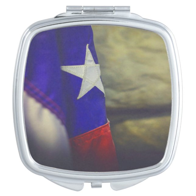 Texas Flag Rustic Lone Star State USA Compact Mirror (Front)