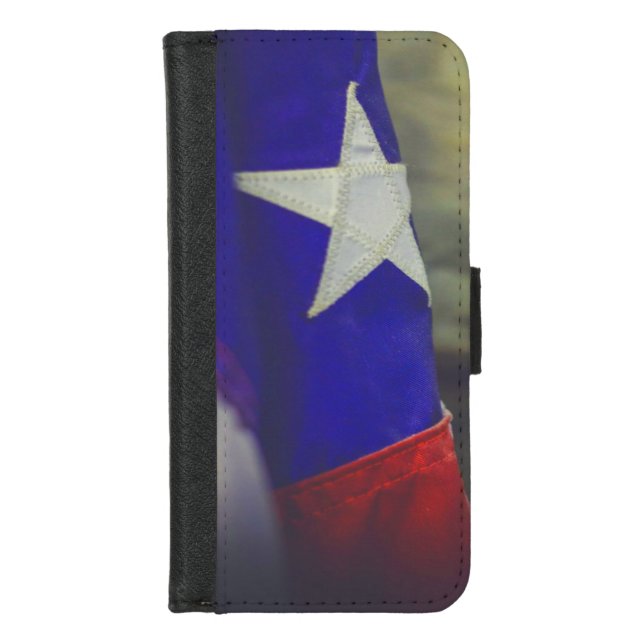 Texas Flag Rustic Lone Star State USA iPhone Wallet Case (Front)