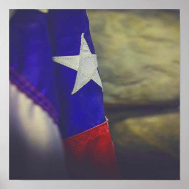 Texas Flag Rustic Lone Star State USA Poster (Front)