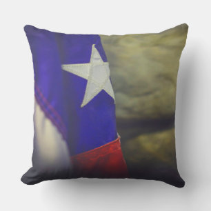 Texas Flag Rustic Lone Star State USA Throw Pillow