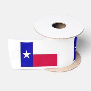Texas flag satin ribbon