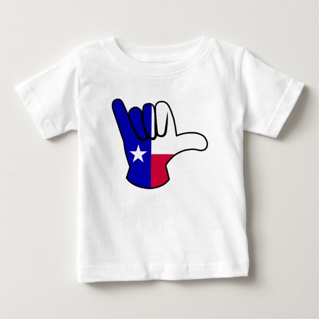 Texas flag Shaka Baby T-Shirt (Front)