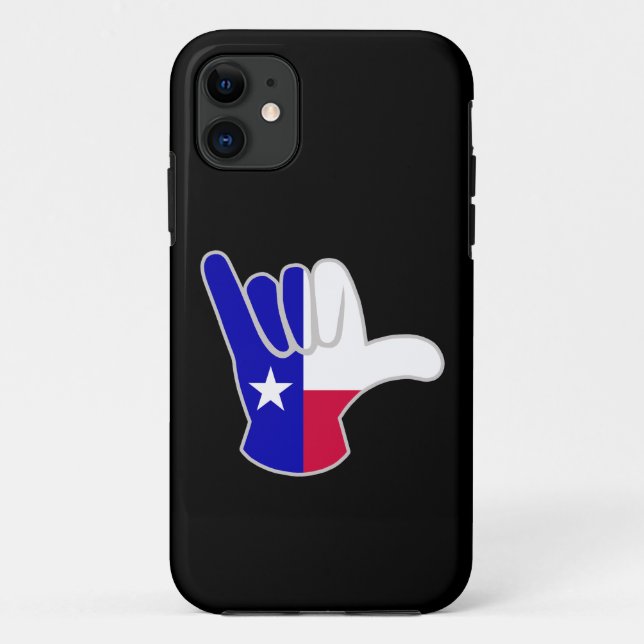  Texas flag Shaka Case-Mate iPhone Case (Back)
