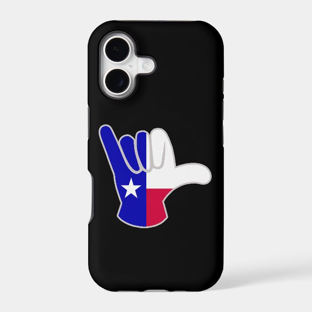  Texas flag Shaka Iphone Case (Back)
