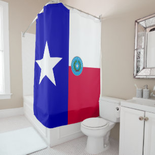 Texas flag shower curtain