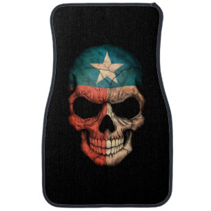 Texas Flag Skull Car Mat