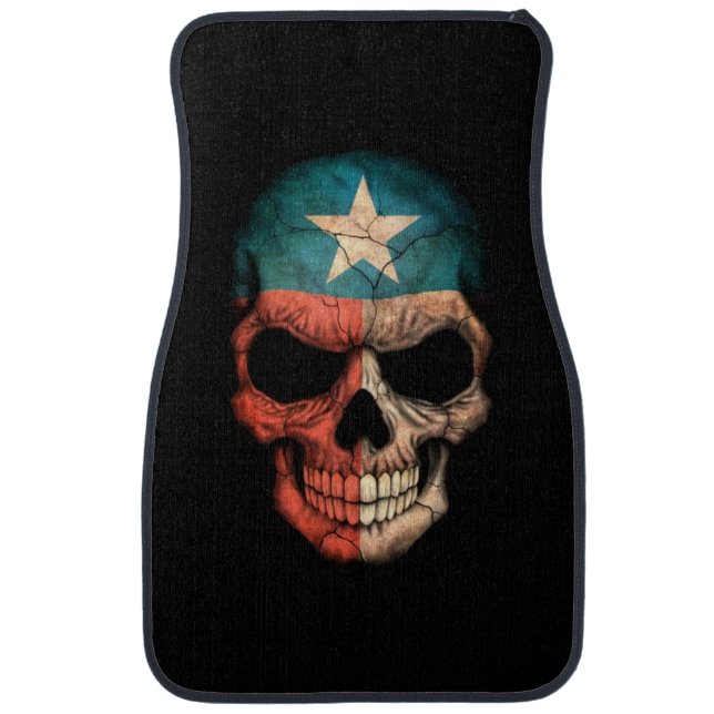 Texas Flag Skull Car Mat (Front)
