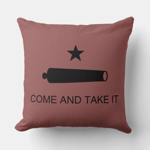 Texas Flag  Spartan Leonidas Come and Take It Throw Pillow