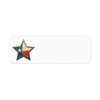 Texas Flag Star Label by JeffBartels at Zazzle