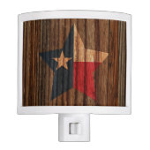 Texas Flag Star on Wood theme Night Light (Front)