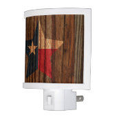 Texas Flag Star on Wood theme Night Light (Left)