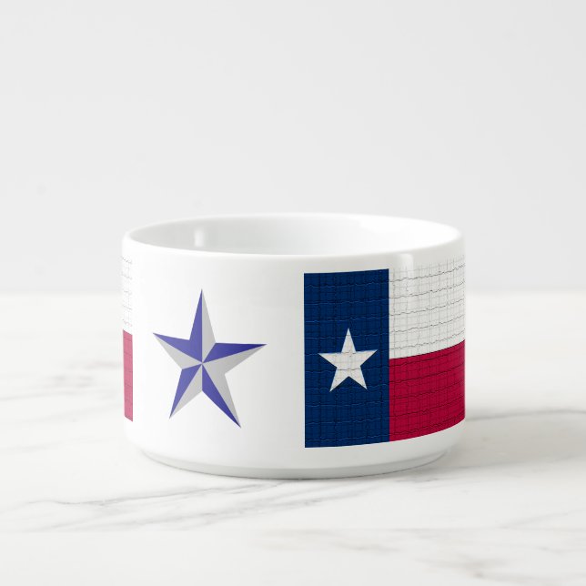 Texas Flag Star Stripe State Country Love Blessing Bowl (Center)