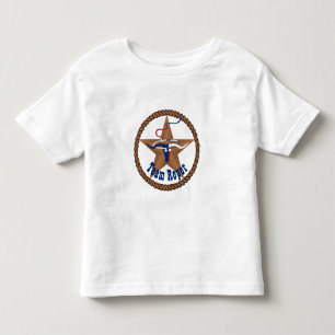 Texas Flag Steer Head With Rope Team Roper Toddler T-shirt