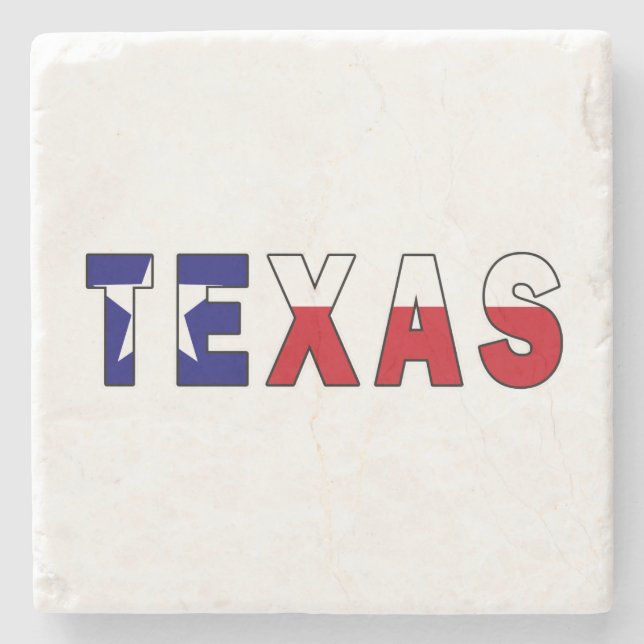Texas Flag Stone Coaster (Front)