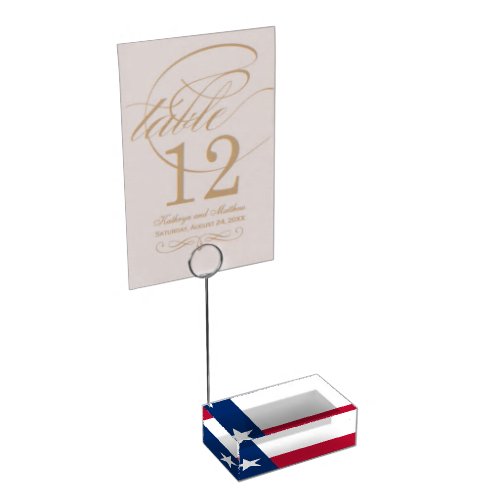 Texas flag table place card holder for wedding