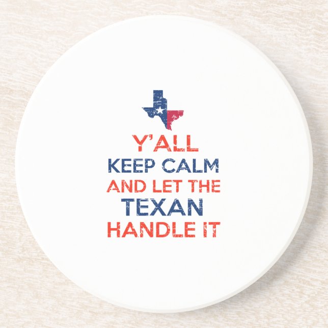 Texas Flag tees Coaster (Front)