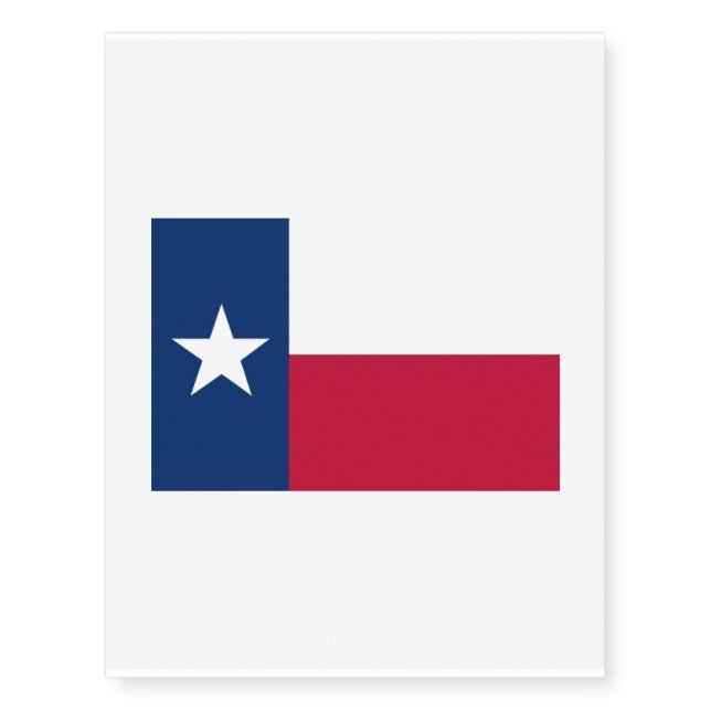 Texas flag temporary tattoos (Front)