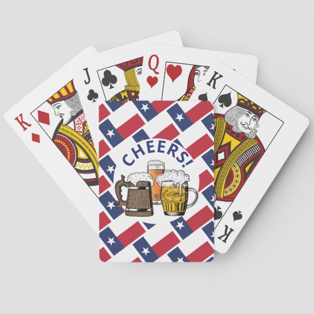 TEXAS FLAG Texan Beer Poker Cards (Back)
