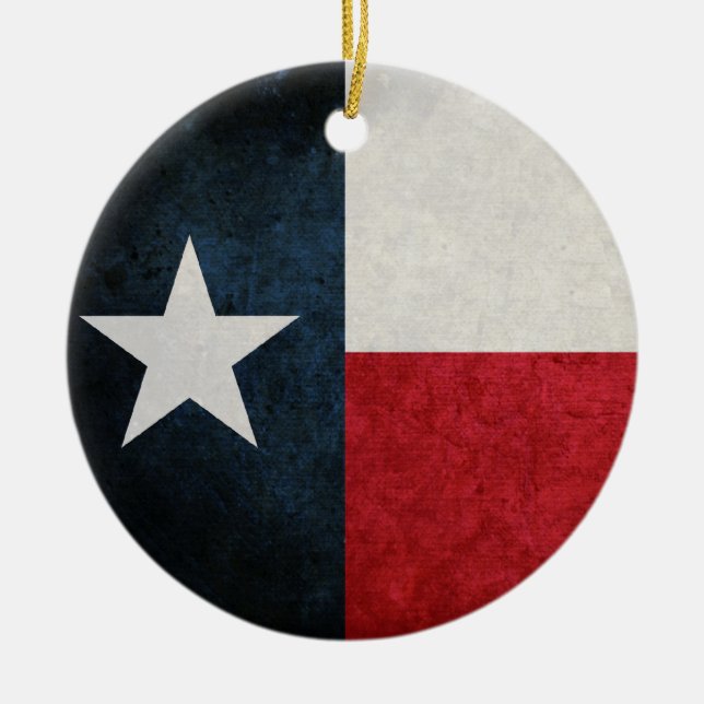Texas Flag; Texan; Ceramic Ornament (Front)