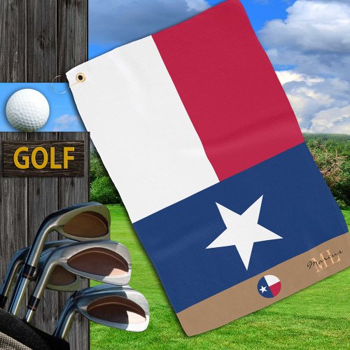 Texas flag  Texas monogrammed  golf towel
