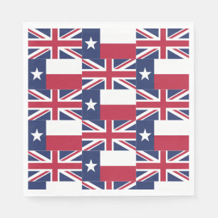 Texas Flag Union Jack Flag Paper Napkins