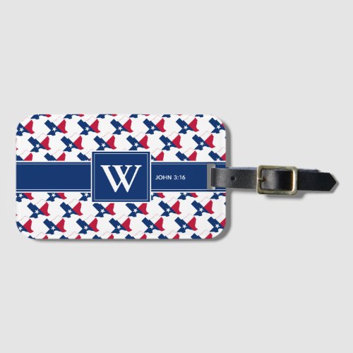 TEXAS FLAG USA  Christian John 316  Monogram Luggage Tag