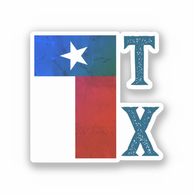 Texas Flag (vertical) Sticker (Front)