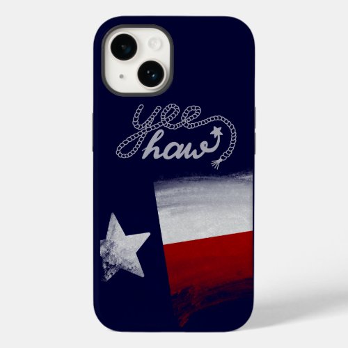 Texas Flag Watercolor Rustic Red White Blue Case_Mate iPhone 14 Case